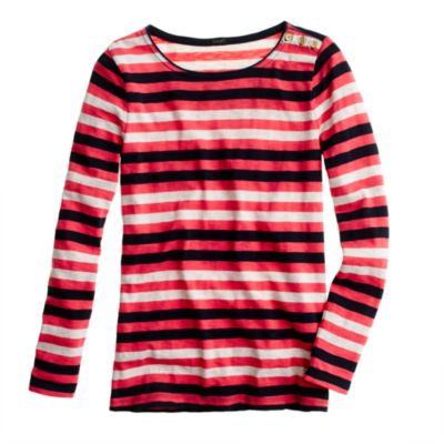 Painter boatneck button tee in multistripe