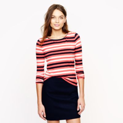 Painter boatneck button tee in multistripe