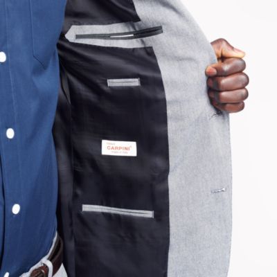 Ludlow suit jacket with double vent in Italian oxford cloth