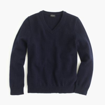 Kids' collection cashmere V-neck sweater
