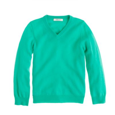 Kids' collection cashmere V-neck sweater