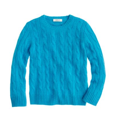 Kids' collection cashmere cable crewneck sweater