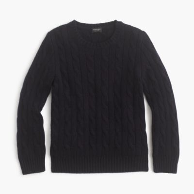 Kids' collection cashmere cable crewneck sweater
