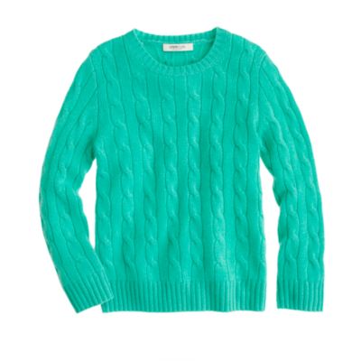 Kids' collection cashmere cable crewneck sweater