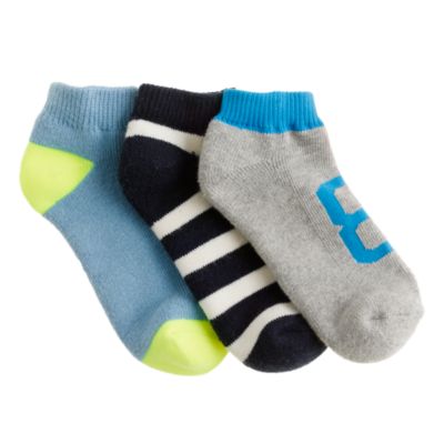 Boys' ankle socks three-pack