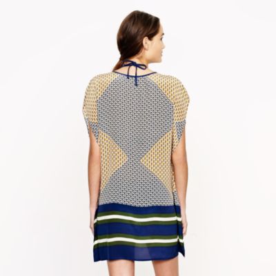Silk abstract diamond tunic