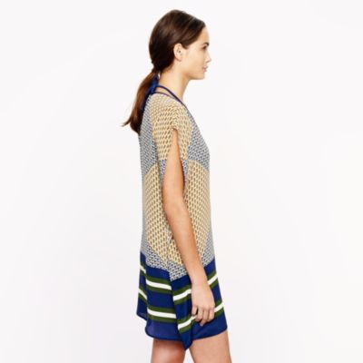 Silk abstract diamond tunic