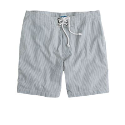 7" board shorts in seersucker