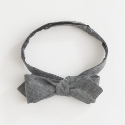 Factory chambray bow tie