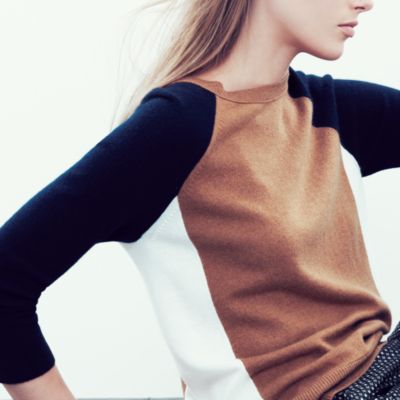 Collection cashmere colorblock sweater