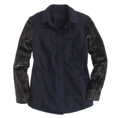 Collection sequin-sleeve shirt