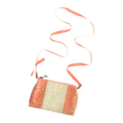 Girls' glitter pursette in colorblock