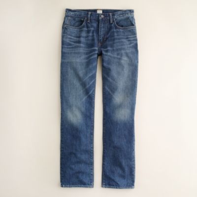 Slim-straight jean in indigo medium worn wash