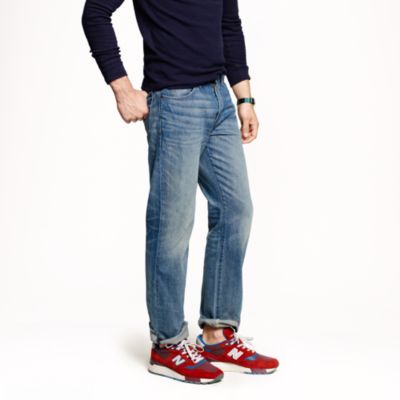 Straight jean in vintage worn wash