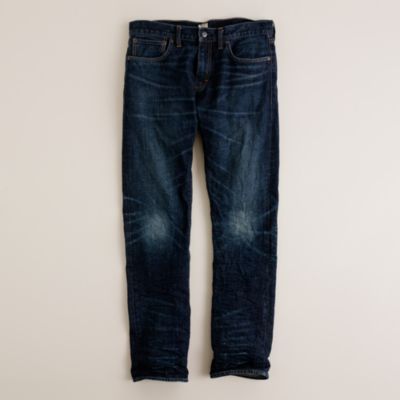 484 jean in dark worn wash