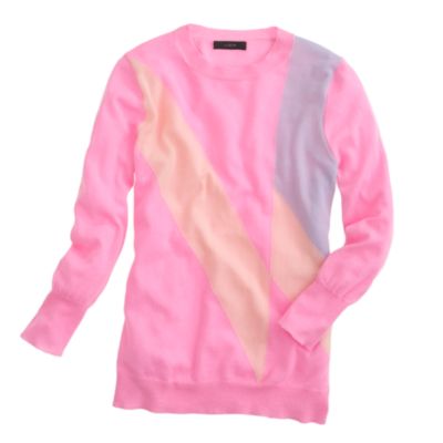 Collection featherweight cashmere sweater in sorbet stripe