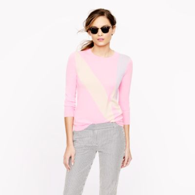 Collection featherweight cashmere sweater in sorbet stripe