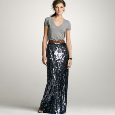 Sequin long skirt