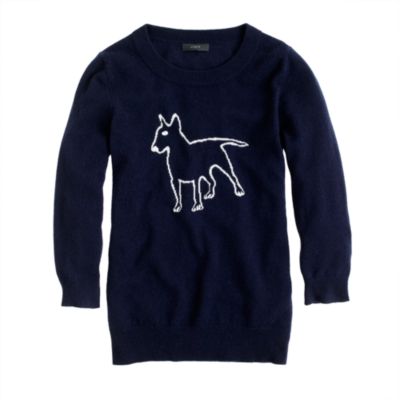 Hugo Guinness for J.Crew cashmere terrier sweater