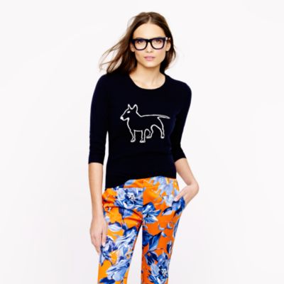 Hugo Guinness for J.Crew cashmere terrier sweater