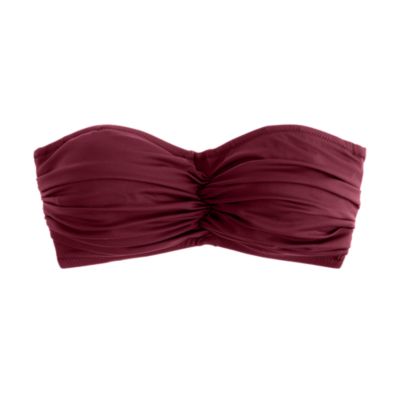Ruched bandeau hidden underwire top