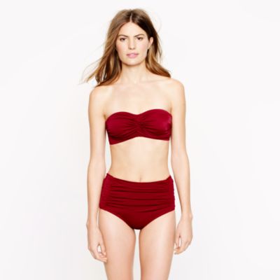 Ruched bandeau hidden underwire top