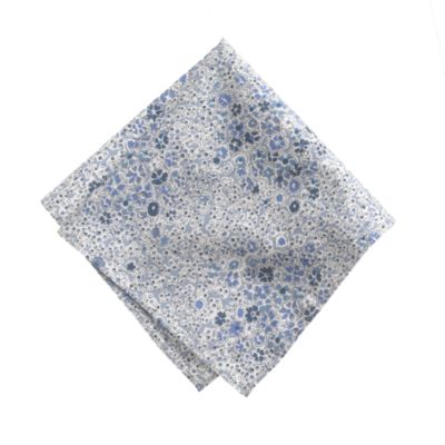 Blue floral pocket square