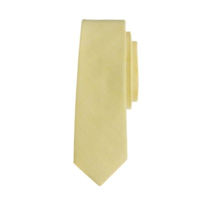 Boys' cotton oxford tie in bright citrus