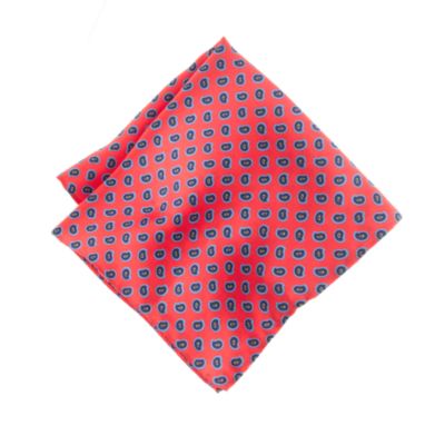 Silk paisley pocket square