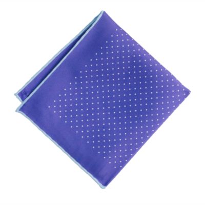 Silk mini-dot pocket square