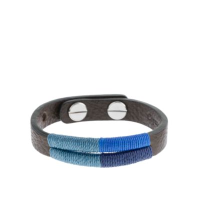 Caputo & Co. colorblock hand-stitched bracelet