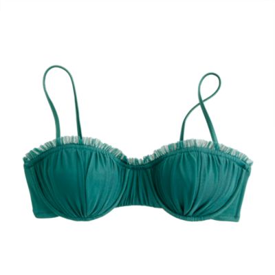 Tulle underwire demi top