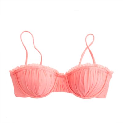 Tulle underwire demi top
