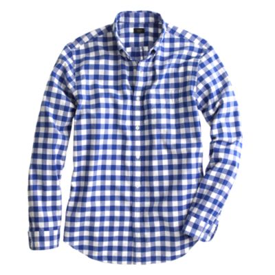 Vintage Oxford shirt in dark pacific gingham