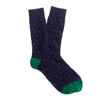 Bird's-eye print socks