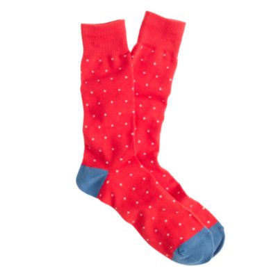 Bird's-eye print socks