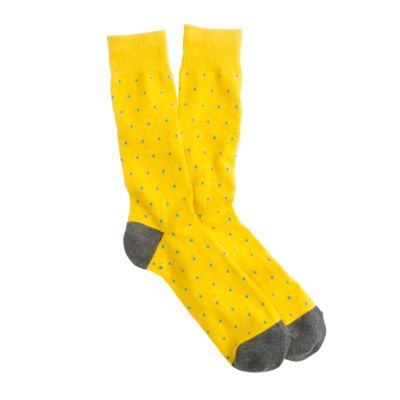 Bird's-eye print socks