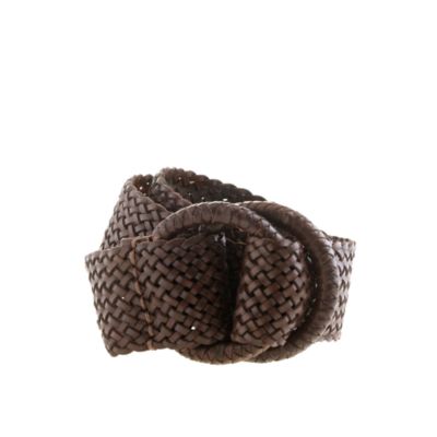 Wide braided belt