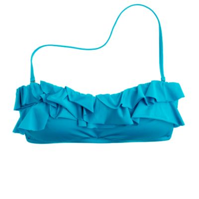 Jersey Lomellina&reg; ruffle bandeau top