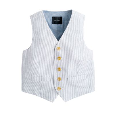 Boys' Ludlow suit vest in seersucker
