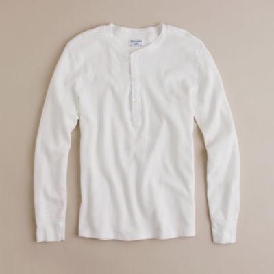 Homespun Knitwear coalminer waffle henley