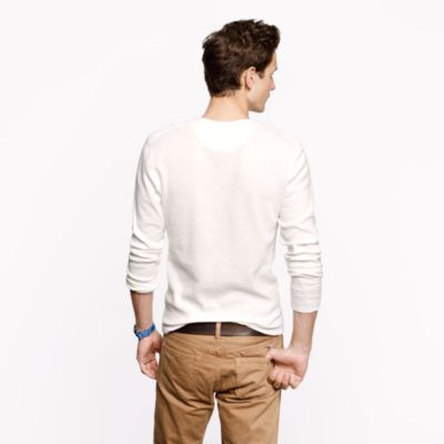 Homespun Knitwear coalminer waffle henley