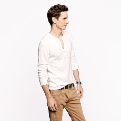 Homespun Knitwear coalminer waffle henley