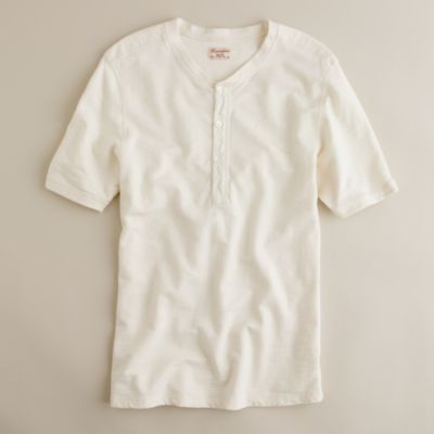 Homespun Knitwear short-sleeve coalminer henley