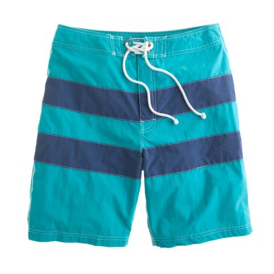 9" board shorts in wide stripe