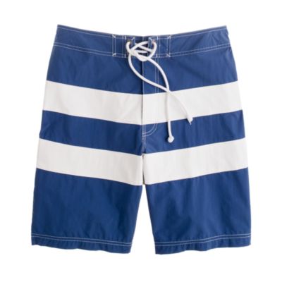 9" board shorts in wide stripe