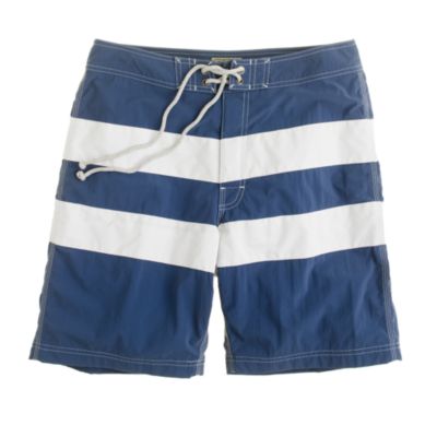 9" long board short in social stripe