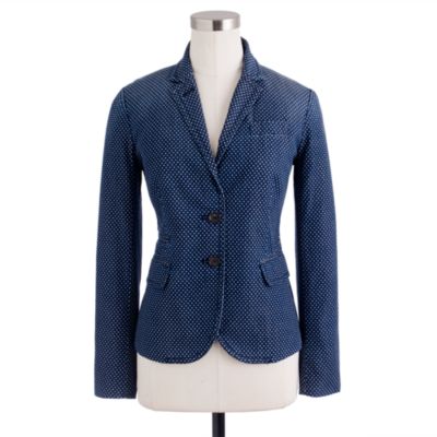 Schoolboy blazer in indigo dot