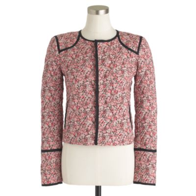 Liberty quilted jacket in Chive floral