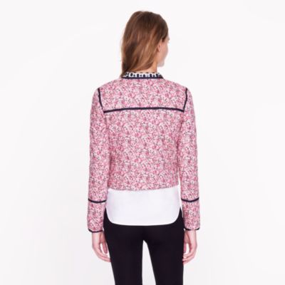 Liberty quilted jacket in Chive floral